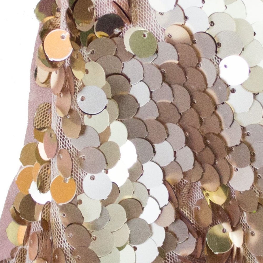 O'thread Sequin Spaghetti Strap Tank Cami Top M - image 8